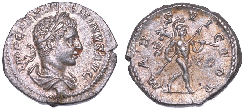 SHIPPING ONLY IN ITALY. ELIOGABALO, 218-222. Denario, anno 219.  - Auction Light Numismatics - Cambi Casa d'Aste