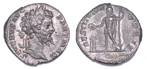 SHIPPING ONLY IN ITALY. SETTIMIO SEVERO, 193-211. Denario, anni 200-201.