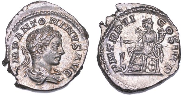 SHIPPING ONLY IN ITALY. ELIOGABALO, 218-222. Denario, anni 219-220.