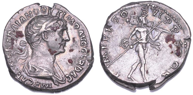 SHIPPING ONLY IN ITALY. TRAIANO, 98-117. Denario.  - Asta Numismatica Light - Cambi Casa d'Aste