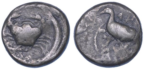 SHIPPING ONLY IN ITALY. SICILIA - AGRIGENTO. Didracma, circa 490 a.C