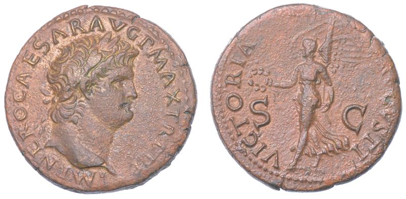 SHIPPING ONLY IN ITALY. NERONE, 54-68. Dupondio, anni 54-55.  - Auction Light Numismatics - Cambi Casa d'Aste