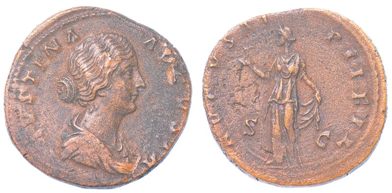 SHIPPING ONLY IN ITALY. FAUSTINA II (Moglie di Marco Aurelio), 147-176. Sesterzio. Roma.  - Auction Light Numismatics - Cambi Casa d'Aste