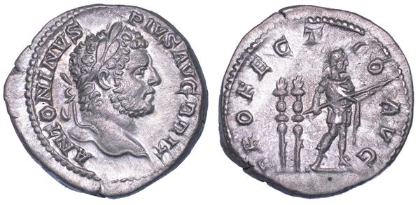 SHIPPING ONLY IN ITALY. CARACALLA, 198-217. Denario, anni 210-213.