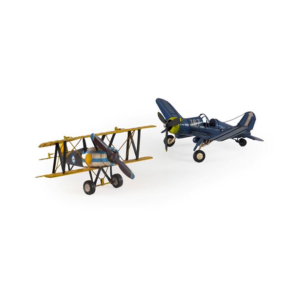 Due areoplanini giocattolo, prima metà del XX secolo.