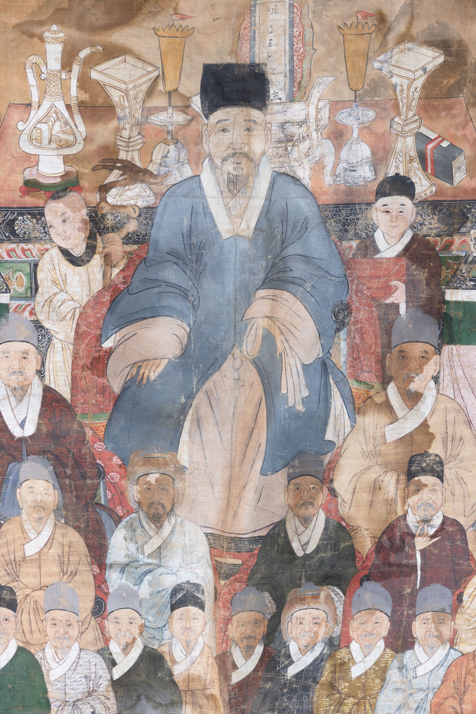Cina, Scena di corte, dipinto su seta (Dinastia Qing, epoca Qianlong, 1736-1796)