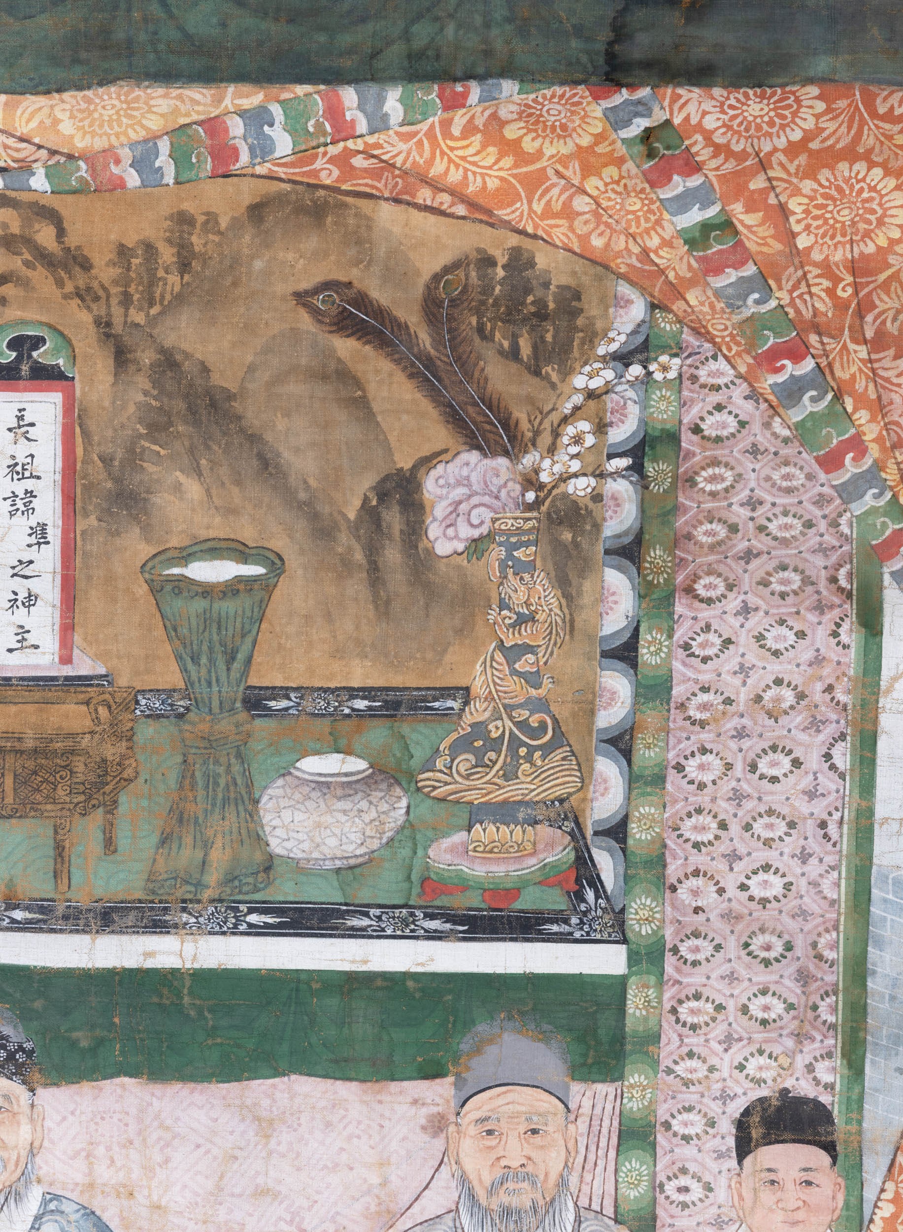 Cina, Scena di corte, dipinto su seta (Dinastia Qing, epoca Qianlong, 1736-1796)