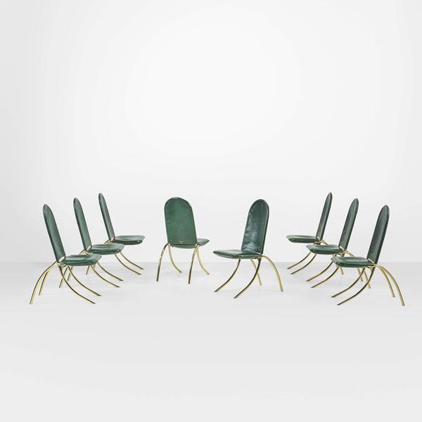 Gabriella Crespi - Eight Jacaré chairs from the Unicum series.