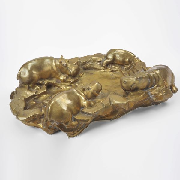 Rare centerpiece model Vasca Ippopotami from the Animals series.