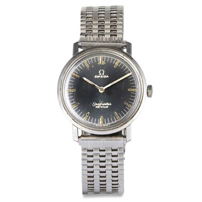 Seamaster De Ville in acciaio con quadrante nero e carica automatica (33 mm)