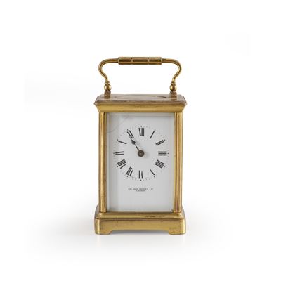 Orologio in bronzo dorato «Marescialla», quadrante in smalto bianco con firma «Sir John Bennet Lo...