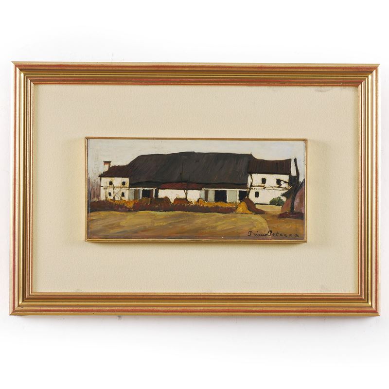 Primo Potenza : Paesaggio con cascina  - Auction Antiques - Cambi Casa d'Aste
