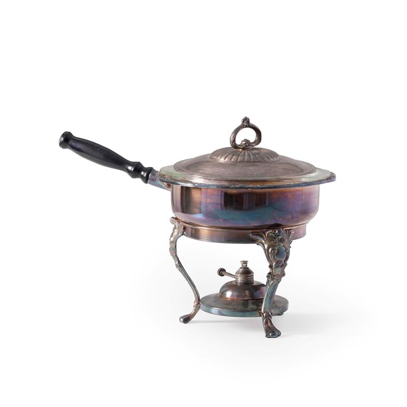 Scaldavivande in metallo argentato  - Asta Antiquariato - Cambi Casa d'Aste