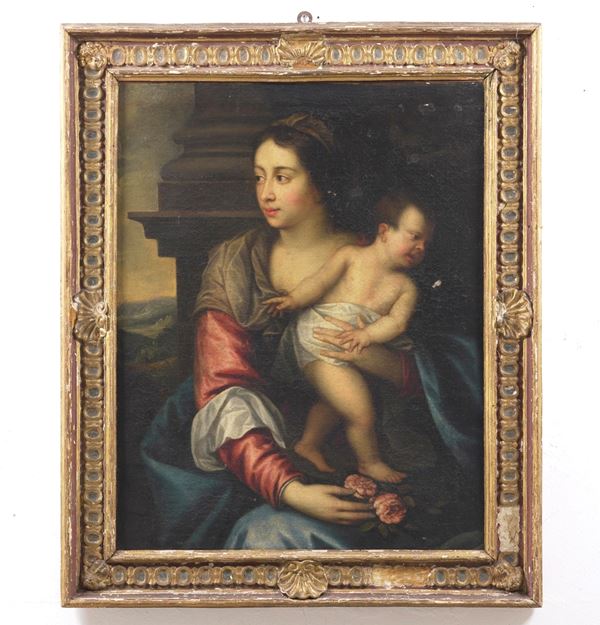 Scuola del XVII secolo Madonna con Bambino