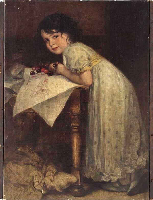 Pittore del XIX-XX secolo Ritratto di bambina