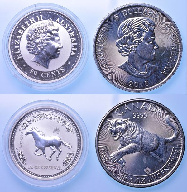 AUSTRALIA E CANADA. ELIZABETH II, 1953-2022. Lotto di due monete.