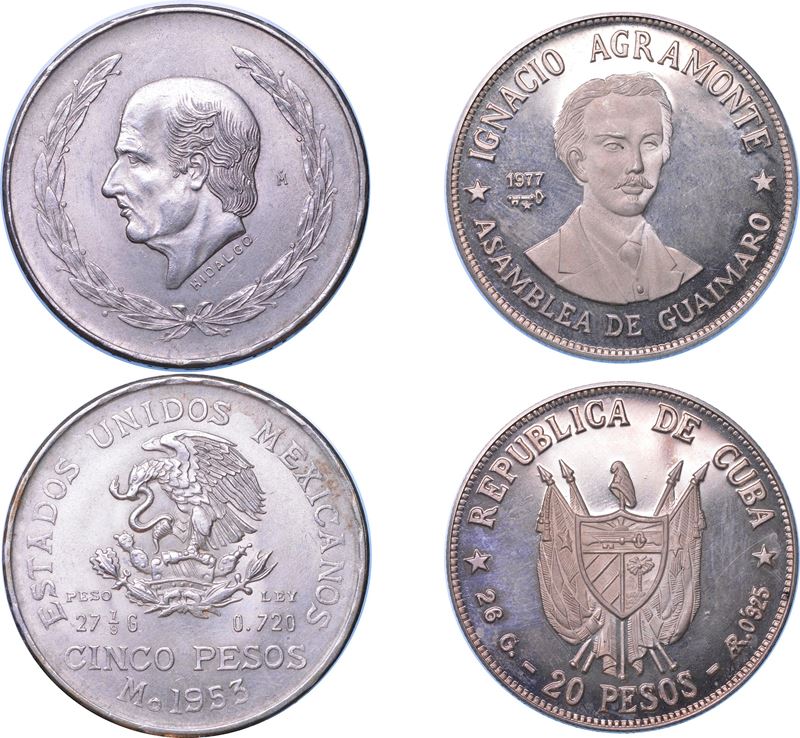 CUBA E MESSICO. Lotto di due monete.  - Auction Light Numismatics - Cambi Casa d'Aste