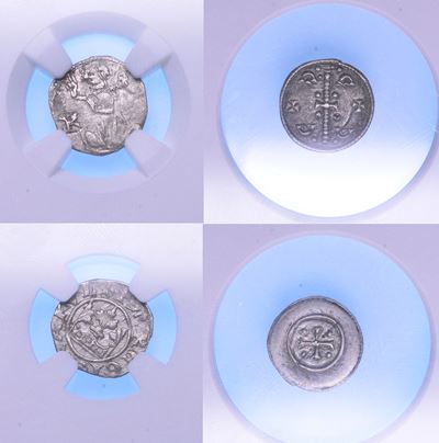 Geza II, Denar 1141-1162 e Karl Robert, Denar 1307-1342