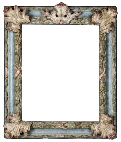 Cornice, legno intagliato e dipinto, Italia centrale XVIII secolo