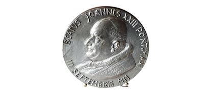 Manfrini, Medaglia papale commemorativa della Beatificazione di Giovanni XXIII (2000) in Ae argen...