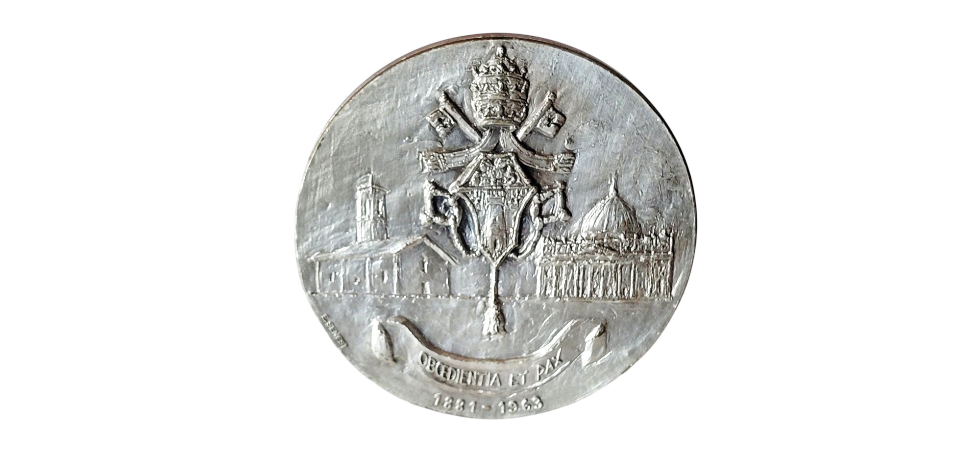 Manfrini, Medaglia papale commemorativa della Beatificazione di Giovanni XXIII (2000) in Ae argen...