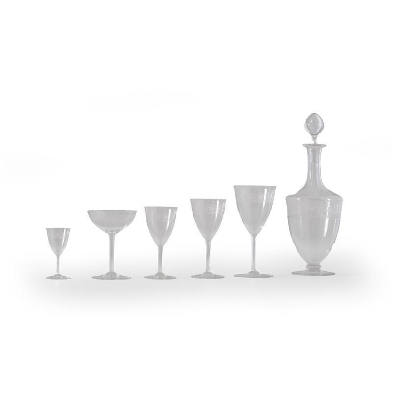 Servizio di calici, XX secolo.  - Auction The Art of the Table - Cambi Casa d'Aste