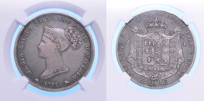 PARMA. MARIA LUIGIA D'AUSTRIA, 1815-1847. 2 Lire 1815.  - Auction Light Numismatics - Cambi Casa d'Aste