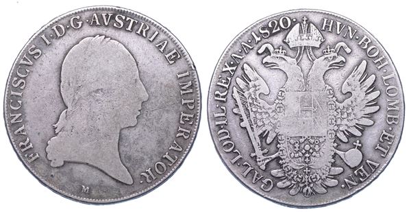 MILANO. FRANCESCO I D’ASBURGO-LORENA, 1815-1835. Tallero 1820.