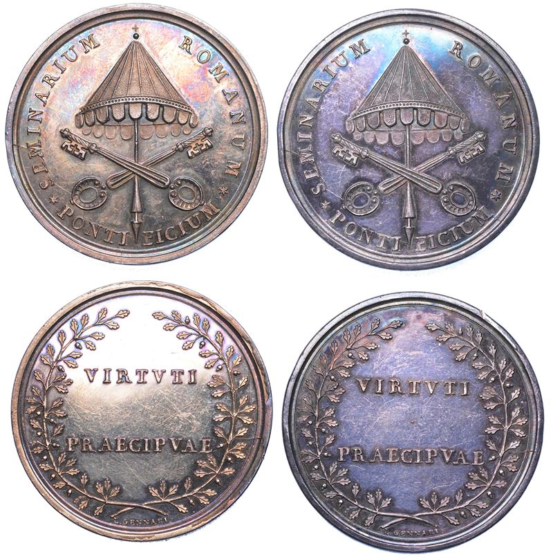 STATO PONTIFICIO. PIO VII, 1800-1823. Medaglia straordinaria 1805. Lotto di due esemplari.  - Asta Numismatica Light - Cambi Casa d'Aste