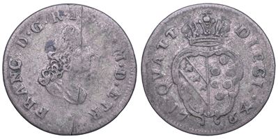 FIRENZE. Francesco II (III) di Lorena, 1737–1765, 10 quattrini 1764