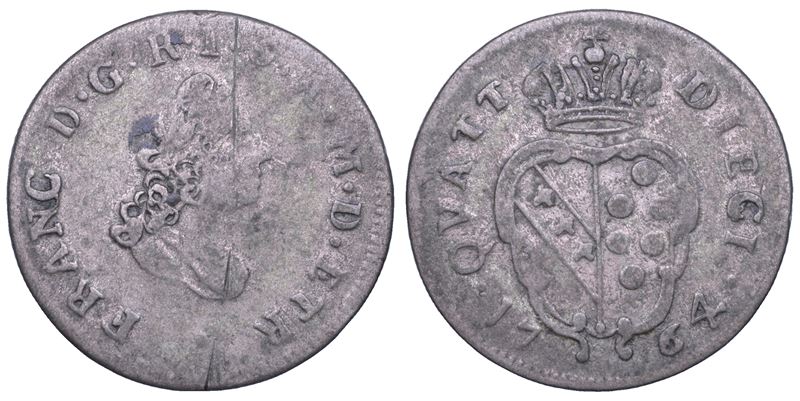 FIRENZE. FRANCESCO II (III) DI LORENA, 1737-1765. 10 quattrini 1764.  - Asta Numismatica Light - Cambi Casa d'Aste