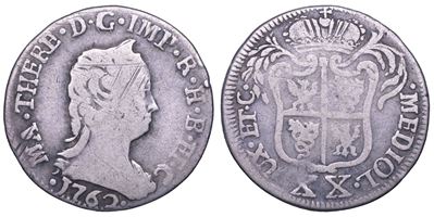 Milano, Maria Teresa d’Asburgo, 20 soldi, 1762