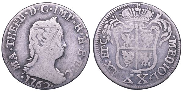 MILANO. MARIA TERESA D'ASBURGO, 1740-1780. 20 soldi 1762.