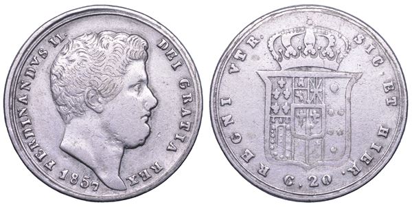 NAPOLI. FERDINANDO II DI BORBONE, 1830-1859. 20 grana 1857.