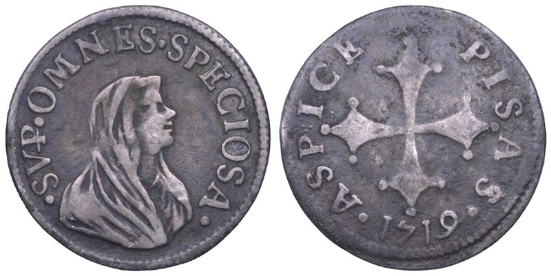 PISA. COSIMO III, 1670-1723. Grosso 1719.  - Asta Numismatica Light - Cambi Casa d'Aste