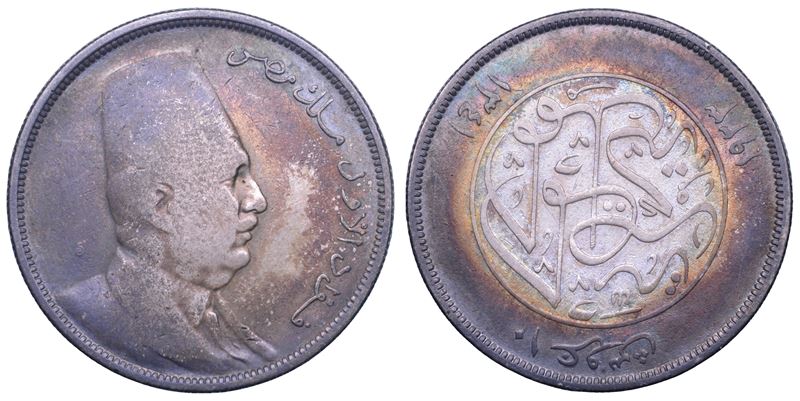 EGITTO. FOUAD I, 1922-1936. 10 piastre 1923.  - Asta Numismatica Light - Cambi Casa d'Aste