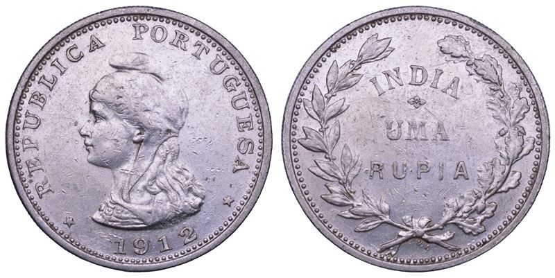 INDIA PORTOGHESE. Rupia 1912.  - Auction Light Numismatics - Cambi Casa d'Aste