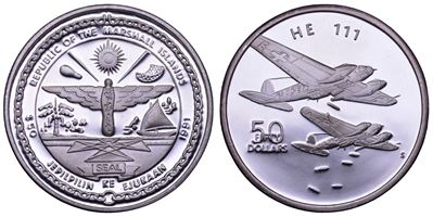 Isole Marshall, Sigillo nazionale (50 dollari), Bombardieri, 1999
