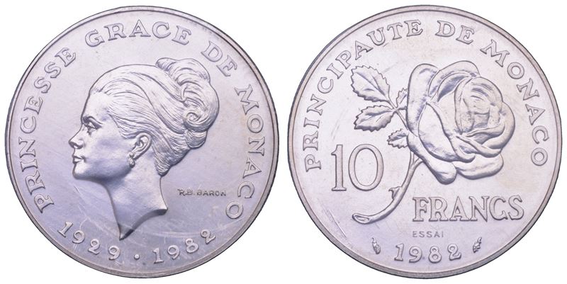 MONACO. 10 franchi 1982. Essai.  - Asta Numismatica Light - Cambi Casa d'Aste