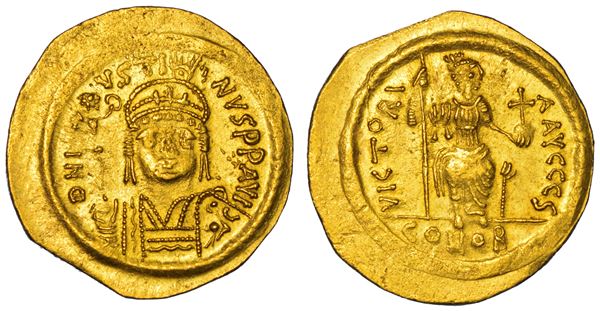 SHIPPING ONLY IN ITALY. GIUSTINO II, 565-578. Solido. Costantinopoli.