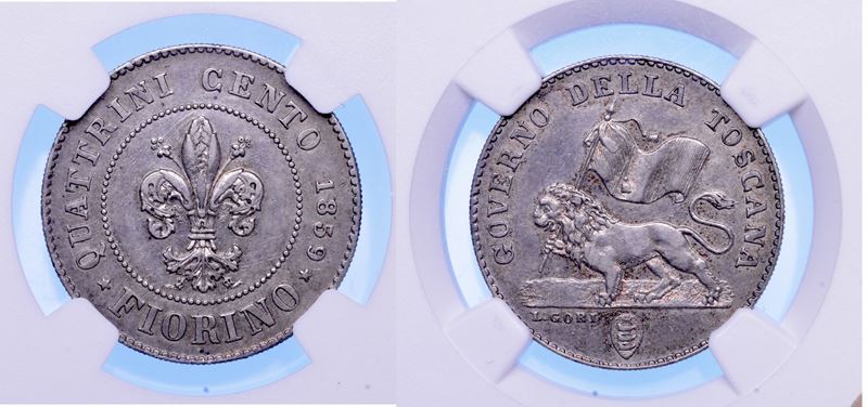 FIRENZE. GOVERNO PROVVISORIO DI TOSCANA, 1859-1860 Fiorino 1859.  - Asta Numismatica - Cambi Casa d'Aste