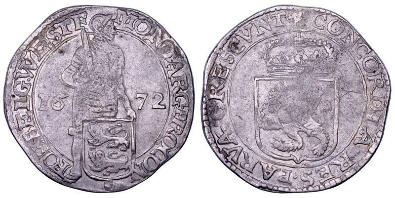 PAESI BASSI - WEST FRIESLAND. Dukat 1672.  - Asta Numismatica - Cambi Casa d'Aste
