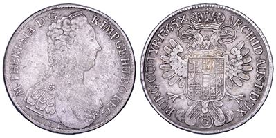 Austria, Maria Teresa, Thaler 1765, Gunzburg