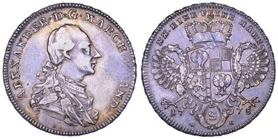 Christian Friedrich Karl Alexander, 1/2 Taler 1775