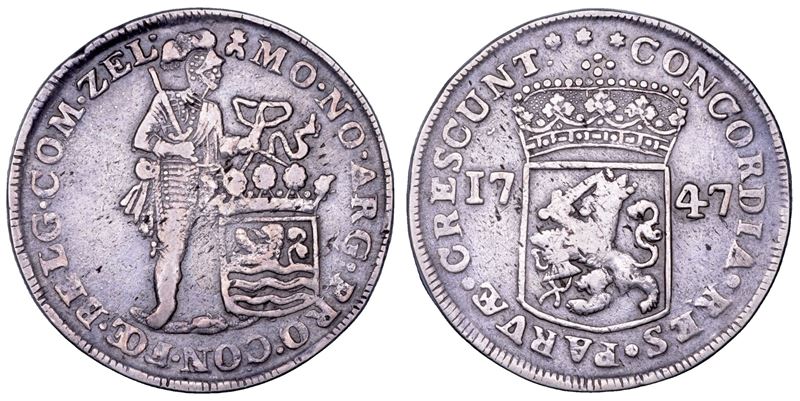 PAESI BASSI - ZEELAND. Dukat 1747.  - Auction Numismatics - Cambi Casa d'Aste