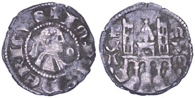 Bergamo, Denaro planeto a nome di Federico II (1194-1250), anni 1270-1282