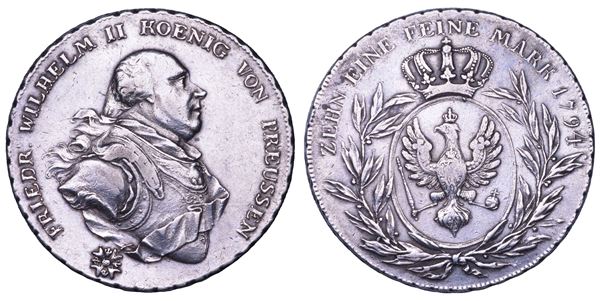 GERMANIA. BRANDENBURG - PREUSSEN, FRIEDRICH WILHELM II. Taler 1794.