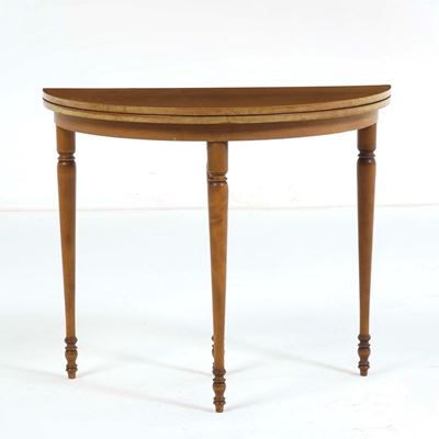 Tavolo da gioco demilune, in legno, allungabile