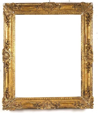 Cornice in legno dorato, XIX secolo