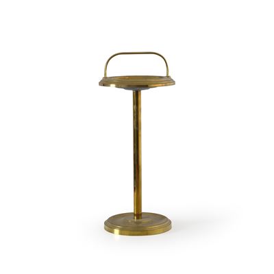 Posacenere da terra in metallo dorato, dimensioni cm 25×25×64